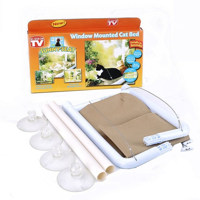 Cat Sunny Seat Window Mount Pet Cat Hammock Comfortable Cat Pet Bed Cute Pet Hanging Beds Bearing 20kg-3