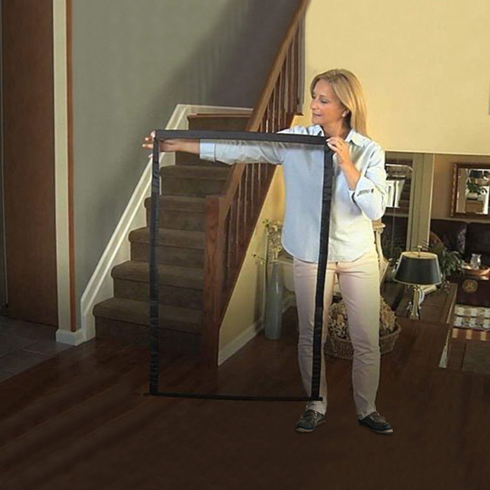 Pet Barrier Dog Gate Isolation Net Folding Mesh Safe Guard Safety Enclosure Dog Fence Home Protection Pet Separation Supplies-2